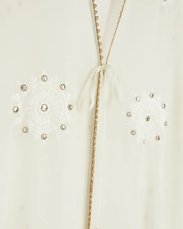 River Island embellished longline kaftan< Swimwear & Beachwear