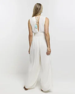 River Island embellished plunge jumpsuit< Swimwear & Beachwear