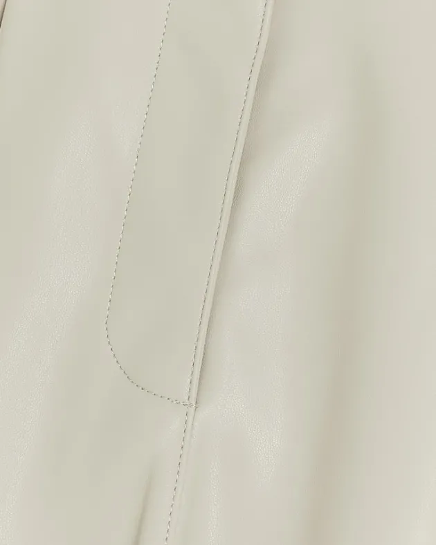 River Island faux leather paperbag trousers< Trousers