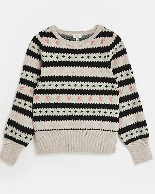 River Island floral fairisle maternity jumper< Maternity