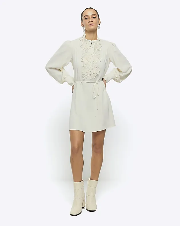 River Island floral tie waist shift mini dress< Dresses
