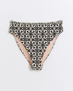 River Island high waisted abstract bikini bottoms< Swimwear & Beachwear