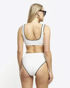 River Island high waisted crinkle bikini bottoms< Swimwear & Beachwear