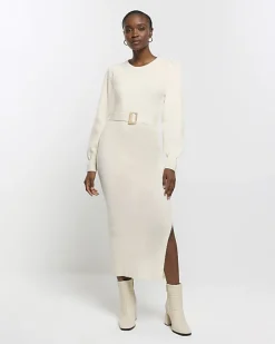 River Island knit belted jumper midi dress< Dresses
