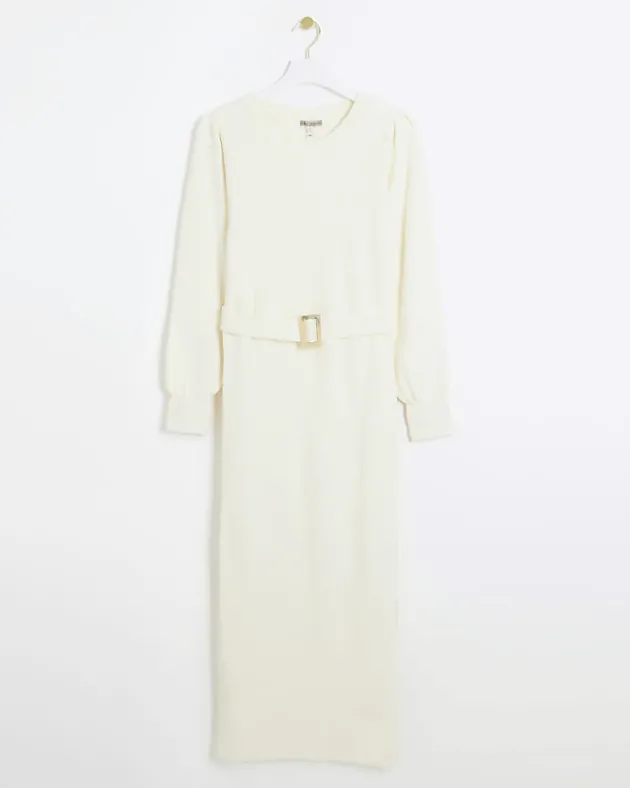 River Island knit belted jumper midi dress< Dresses