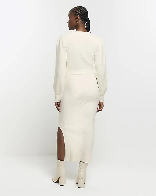 River Island knit belted jumper midi dress< Dresses