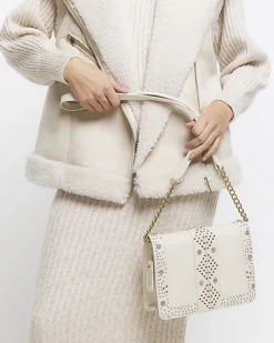 River Island leather studded cross body bag< Bags, Purses & Luggage