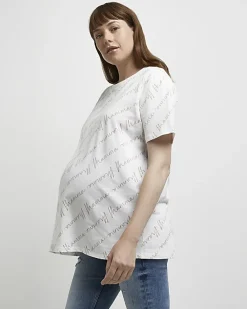 River Island maternity t-shirt and babygrow set< Maternity