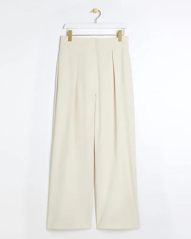 River Island pleated wide leg trousers< Trousers
