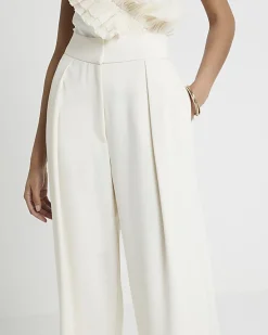 River Island pleated wide leg trousers< Trousers