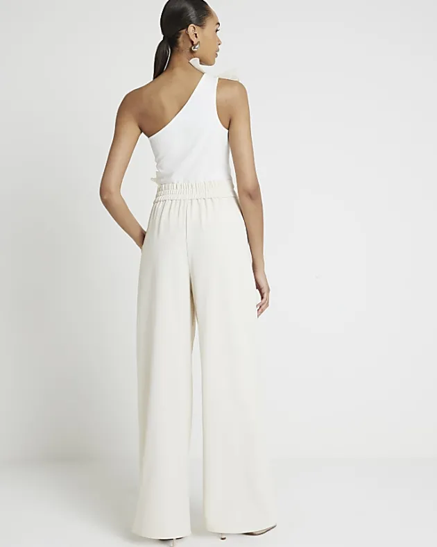 River Island pleated wide leg trousers< Trousers