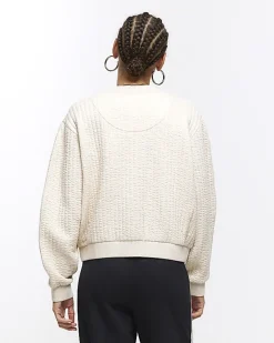 River Island quilted bomber sweatshirt< Loungewear