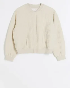 River Island quilted bomber sweatshirt< Loungewear