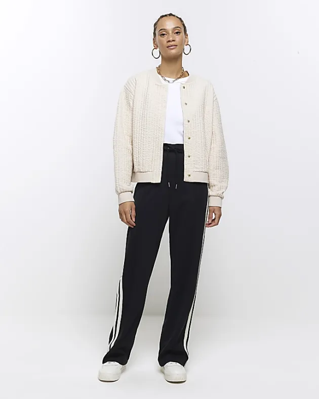 River Island quilted bomber sweatshirt< Loungewear
