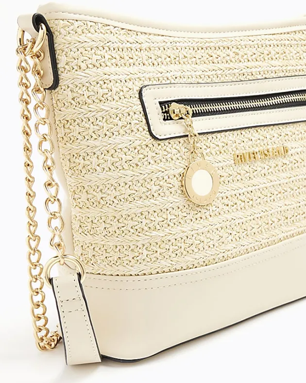 River Island raffia chain cross body bag< Bags, Purses & Luggage
