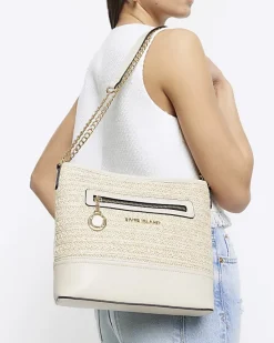River Island raffia chain cross body bag< Bags, Purses & Luggage