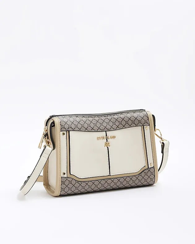 River Island RI monogram panel cross body bag< Bags, Purses & Luggage