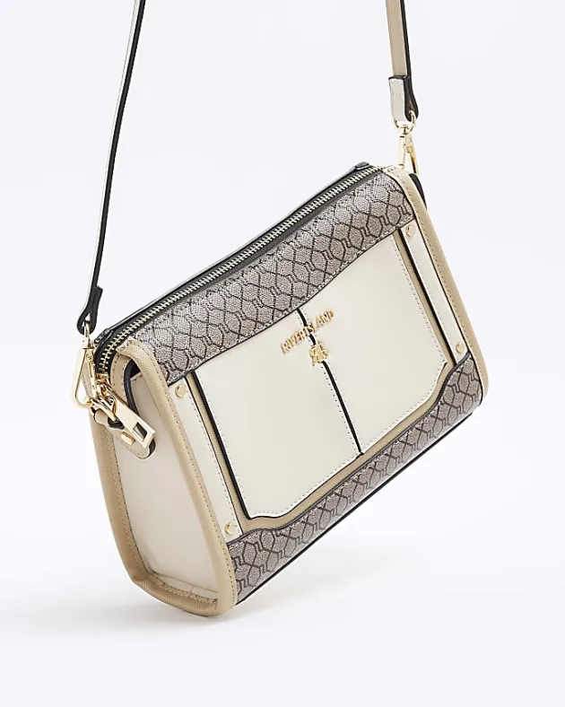 River Island RI monogram panel cross body bag< Bags, Purses & Luggage