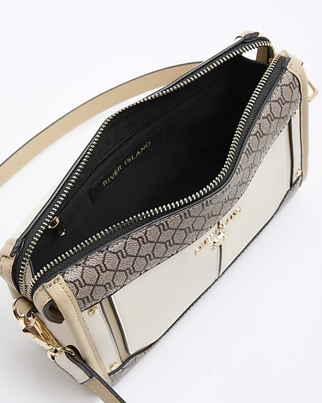 River Island RI monogram panel cross body bag< Bags, Purses & Luggage