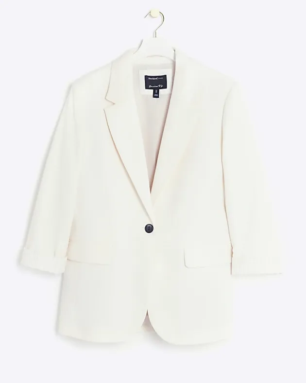 River Island rolled sleeve relaxed blazer< Suits & Tailoring