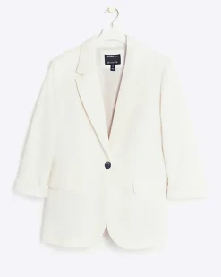 River Island rolled sleeve relaxed blazer< Suits & Tailoring