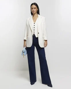 River Island rolled sleeve relaxed blazer< Suits & Tailoring
