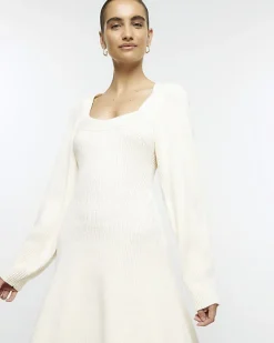 River Island square neck jumper mini dress< Dresses