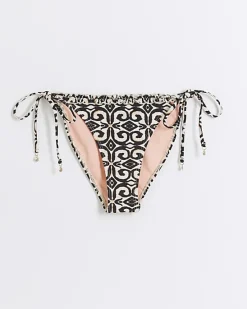 River Island tie side abstract bikini bottoms< Swimwear & Beachwear