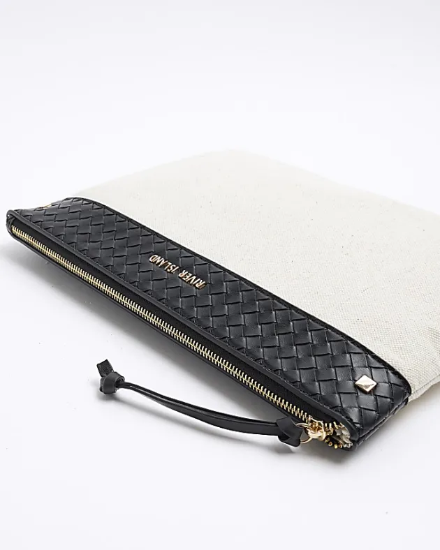 River Island weave trim canvas pouchette bag< Bags, Purses & Luggage