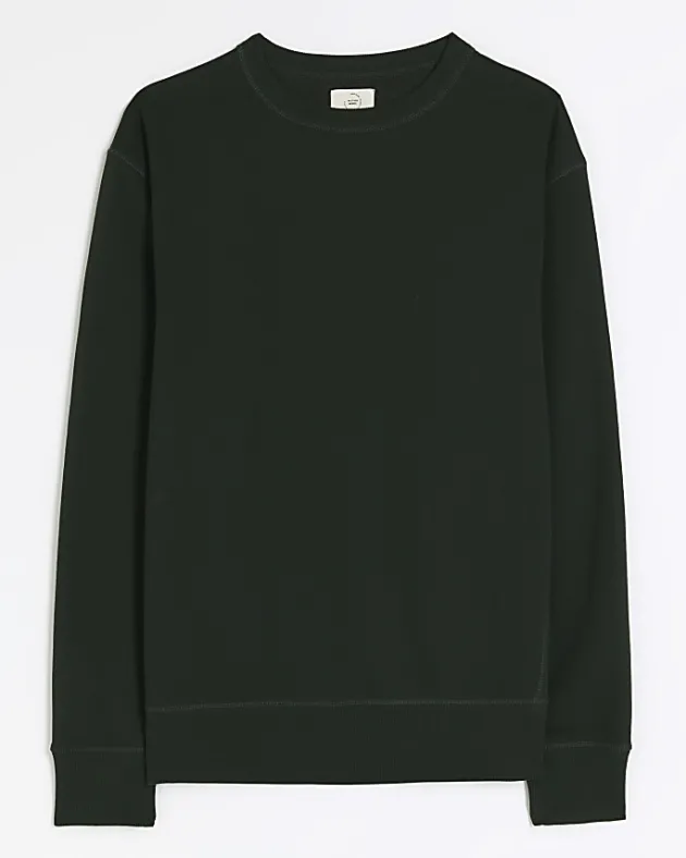 River Island Dark regular fit plain sweatshirt< Hoodies & Sweatshirts