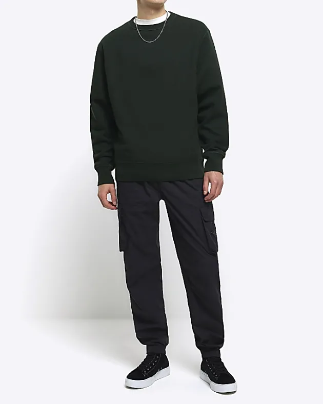 River Island Dark regular fit plain sweatshirt< Hoodies & Sweatshirts