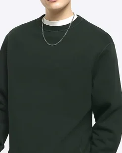 River Island Dark regular fit plain sweatshirt< Hoodies & Sweatshirts