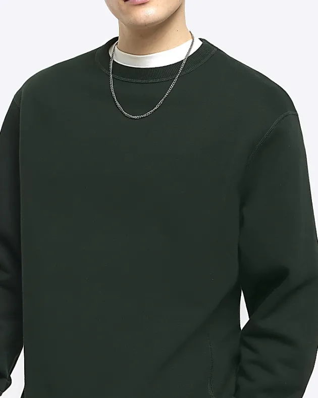 River Island Dark regular fit plain sweatshirt< Hoodies & Sweatshirts