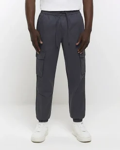 River Island Dark regular fit cargo joggers< Trousers
