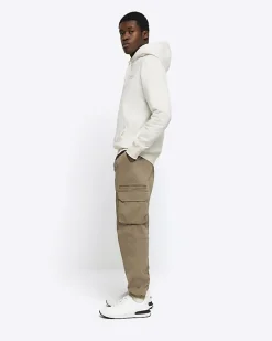 River Island Ecru regular fit graphic hoodie< Hoodies & Sweatshirts