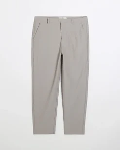 River Island Ecru tapered fit plisse smart trousers< Trousers