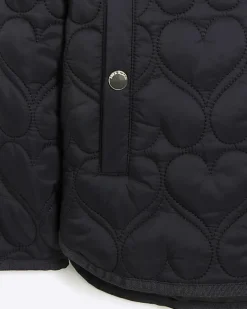 River Island Girl heart quilt padded coat< Coats & Jackets