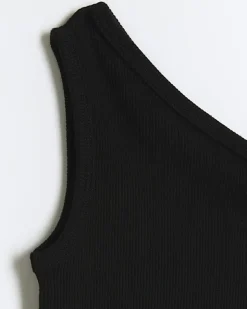 River Island Girl rib one shoulder vest top< Tops & T-shirts