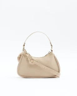 River Island Girls Beige Flower Shoulder Scoop Bag< Bags & Purses