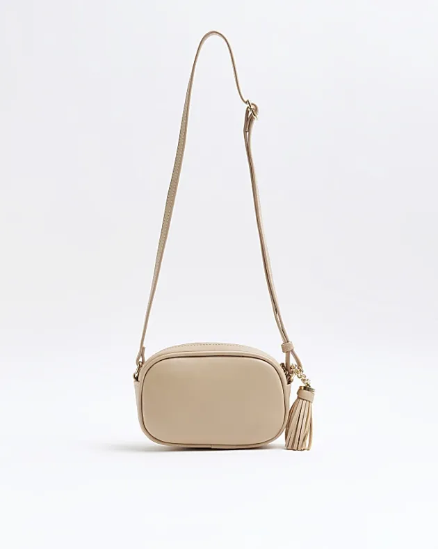 River Island Girls Beige heart quilted cross body bag< Bags & Purses