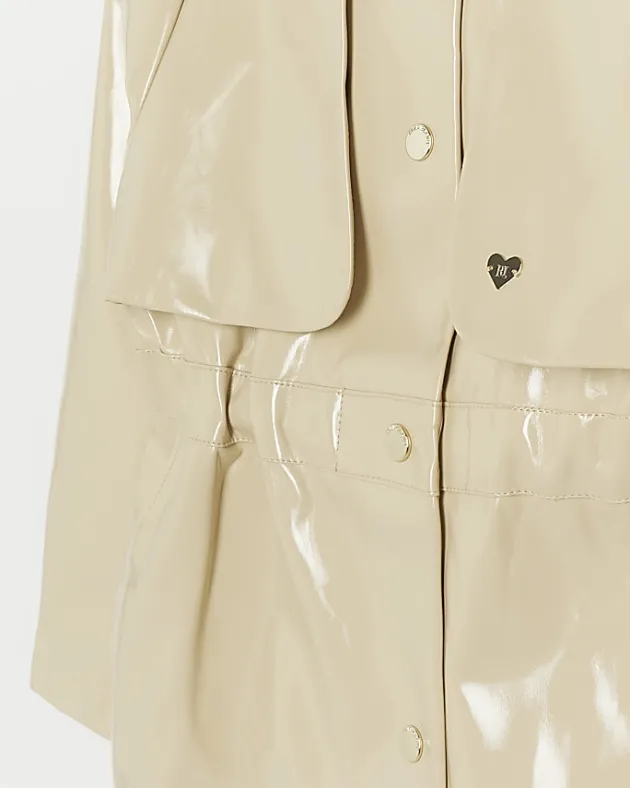 River Island Girls beige hooded trench jacket< Coats & Jackets
