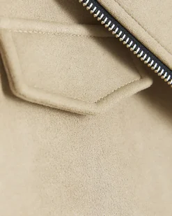 River Island Girls beige suedette biker jacket< Coats & Jackets