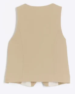 River Island Girls beige waistcoat< Coats & Jackets