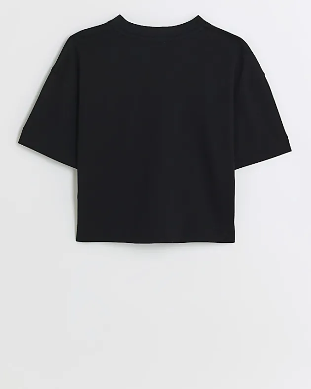 River Island Girls crop graphic t-shirt< Tops & T-shirts