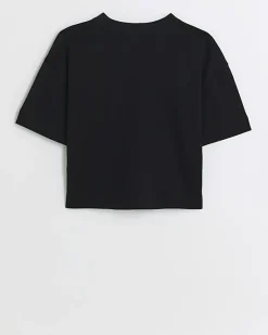 River Island Girls crop graphic t-shirt< Tops & T-shirts