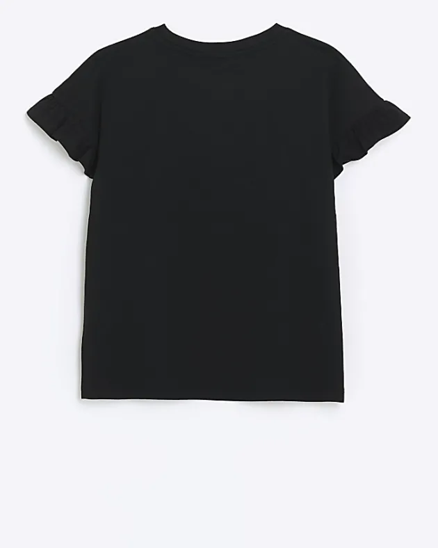 River Island Girls embellished lips t-shirt< Tops & T-shirts