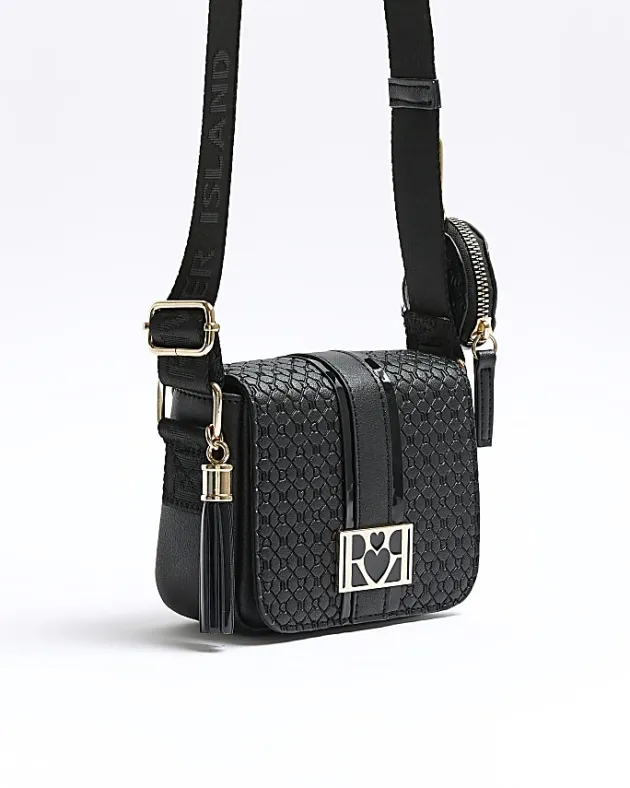 River Island Girls embossed monogram cross body bag< Bags & Purses