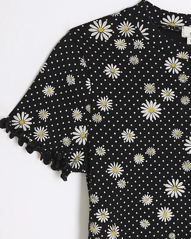 River Island Girls floral crop t-shirt< Tops & T-shirts