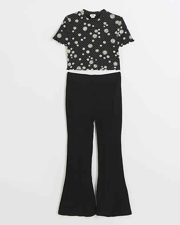 River Island Girls floral top and trousers set< Sets & Outfits