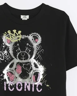 River Island Girls graffiti bear t-shirt< Tops & T-shirts